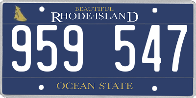 RI license plate 959547