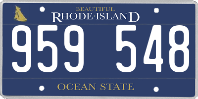 RI license plate 959548
