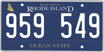 RI license plate 959549