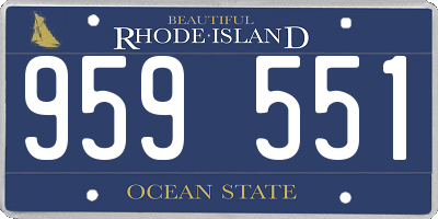 RI license plate 959551