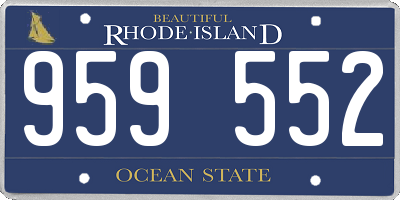 RI license plate 959552