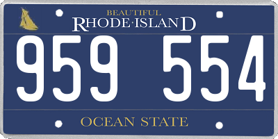 RI license plate 959554