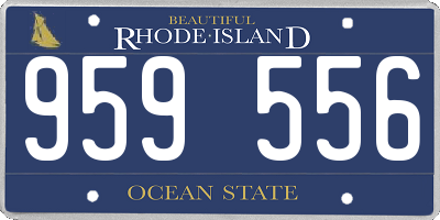 RI license plate 959556