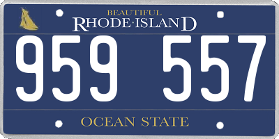 RI license plate 959557