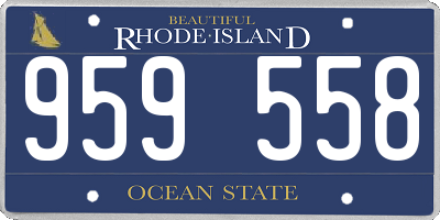 RI license plate 959558
