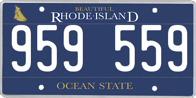 RI license plate 959559