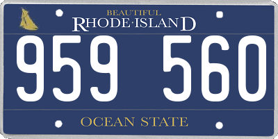 RI license plate 959560