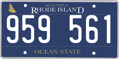 RI license plate 959561