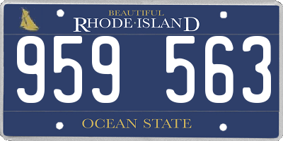 RI license plate 959563