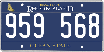 RI license plate 959568