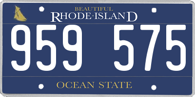 RI license plate 959575