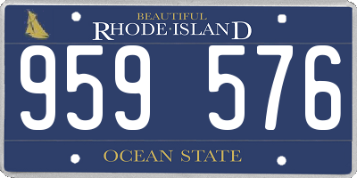 RI license plate 959576