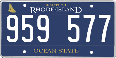 RI license plate 959577