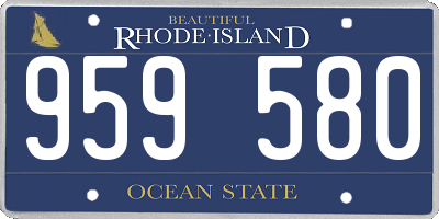 RI license plate 959580