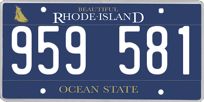 RI license plate 959581