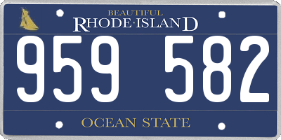 RI license plate 959582