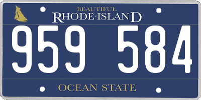 RI license plate 959584