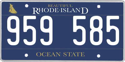 RI license plate 959585