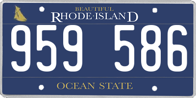 RI license plate 959586