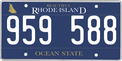 RI license plate 959588