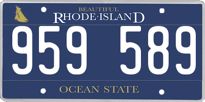 RI license plate 959589