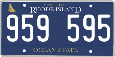 RI license plate 959595