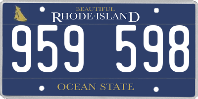RI license plate 959598