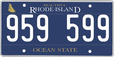 RI license plate 959599
