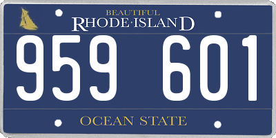 RI license plate 959601