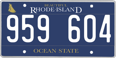RI license plate 959604