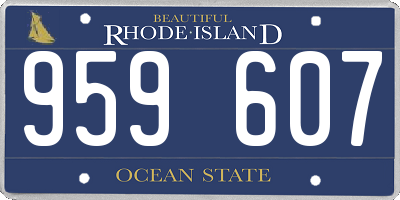 RI license plate 959607