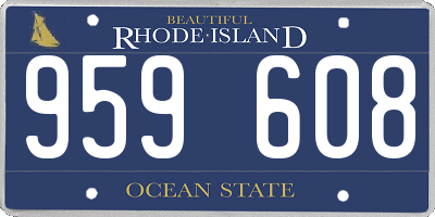 RI license plate 959608