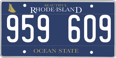 RI license plate 959609
