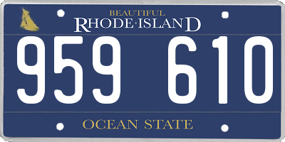 RI license plate 959610