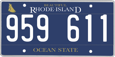 RI license plate 959611