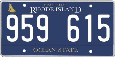 RI license plate 959615