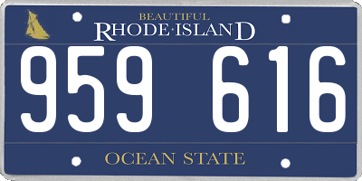 RI license plate 959616