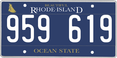 RI license plate 959619