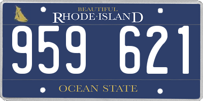 RI license plate 959621