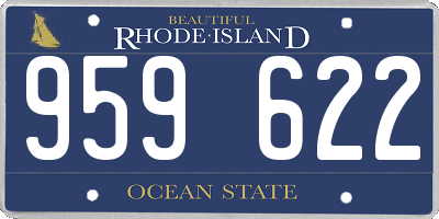 RI license plate 959622