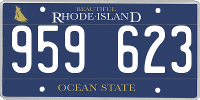 RI license plate 959623
