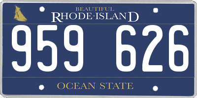 RI license plate 959626