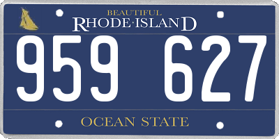 RI license plate 959627