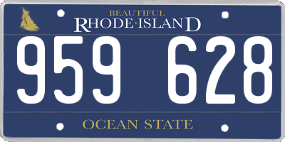 RI license plate 959628