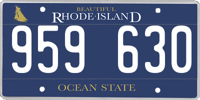 RI license plate 959630