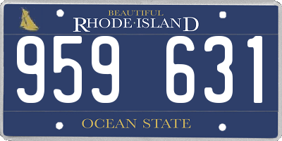 RI license plate 959631