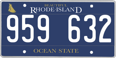 RI license plate 959632