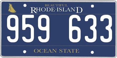RI license plate 959633