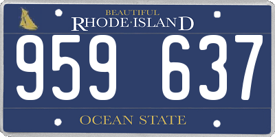 RI license plate 959637