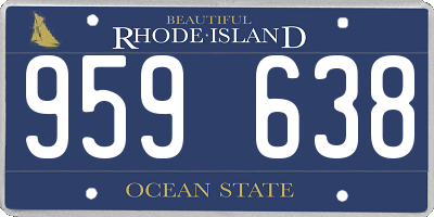 RI license plate 959638